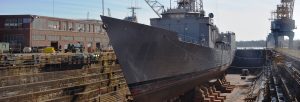 dry dock at Philadelphia Naval Yard