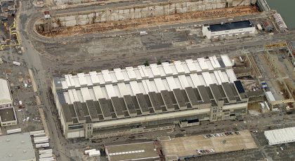 dry dock overhead view