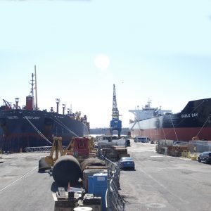 ship yard view during the afternoon
