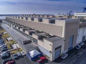 Large custom metal fabrication building outside view